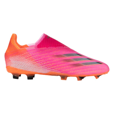 adidas X Ghosted + JUNIOR Firm Ground Soccer Shoe - Shock Pink/Core Black/Screaming Orange