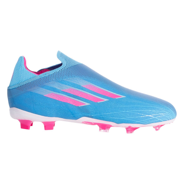 adidas X Speedflow+ FG Junior Firm Ground Soccer -  Cleat Sky Rush/Team Shock Pink/White