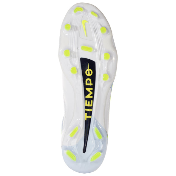 Nike Tiempo Legend 9 Elite FG Firm Ground Soccer Cleat - Grey/Blackened Blue/Light Marine/Rush Orange/Volt/Laser Blue