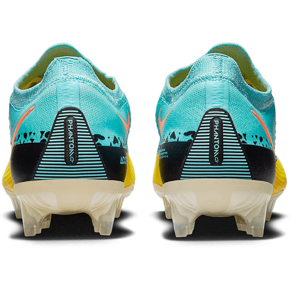 Nike Phantom GT2 Elite FG Soccer Cleat - Polarized Blue/Black/Yellow Strike/Sunset Glow/Coconut Milk