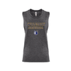 Wolfpack Baseball FAN Next Level Ladies Muscle Tank Charcoal