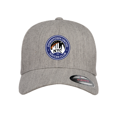 DUSC FAN (Logo) Flexfit Wool Blend Fitted Cap Heather Grey