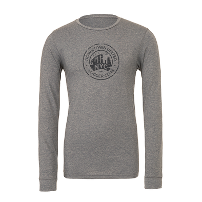 DUSC FAN (Logo) Bella + Canvas Long Sleeve Triblend T-Shirt Grey