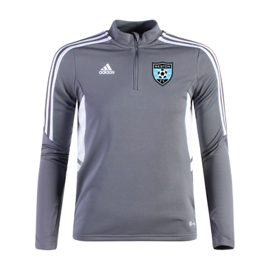 Weston FC Girls Premier adidas Condivo 22 Training Top Grey