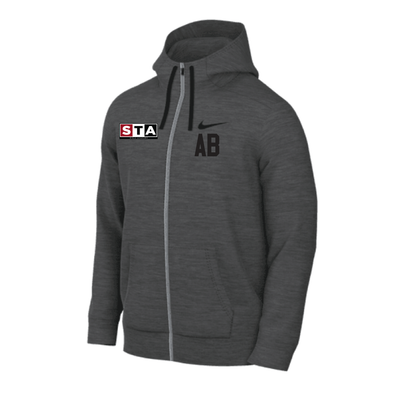 STA Girls Academy Nike Fleece Full-Zip Hoodie Grey