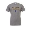 Wolfpack Basketball FAN Bella + Canvas Short Sleeve Triblend T-Shirt Grey