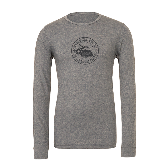 EMSC Long Island Premier (Logo) Bella + Canvas Long Sleeve Triblend T-Shirt Grey