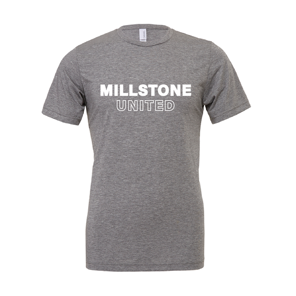 Millstone United (Club Name) Bella + Canvas Short Sleeve Triblend T-Shirt Grey