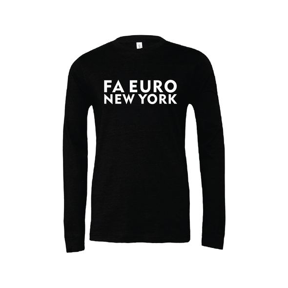 FA Euro New York MLS NEXT (Transfer) Bella + Canvas Long Sleeve Triblend T-Shirt Heather Black