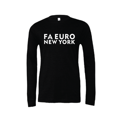 FA Euro New York (Transfer) Bella + Canvas Long Sleeve Triblend T-Shirt Heather Black
