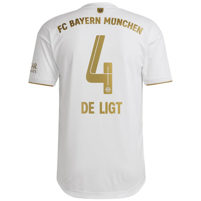 Men's Nike Robert Lewandowski Gold Barcelona 2022/23 Away Authentic Player Jersey Size: Medium