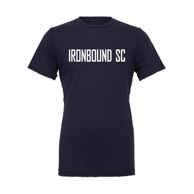 Ironbound FAN (Club Name) Bella + Canvas Short Sleeve Triblend T-Shirt Navy