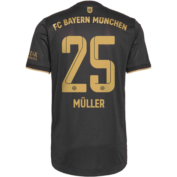 adidas Thomas Müller 2021-22 Bayern Munich AUTHENTIC Away Jersey - MENS