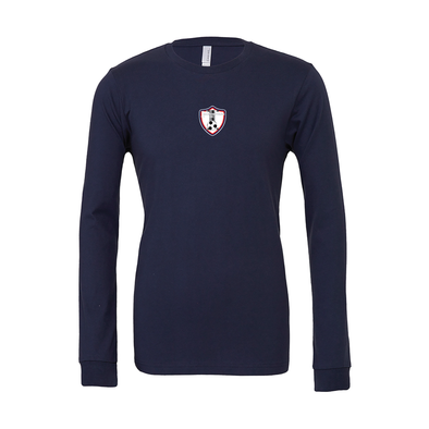 Ironbound FAN (Patch) Bella + Canvas Long Sleeve Triblend T-Shirt Navy