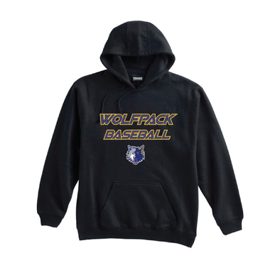 Wolfpack Baseball FAN Pennant Super 10 Hoodie Black