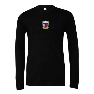 Harrison FC (Patch) Bella + Canvas Long Sleeve Triblend T-Shirt Heather Black