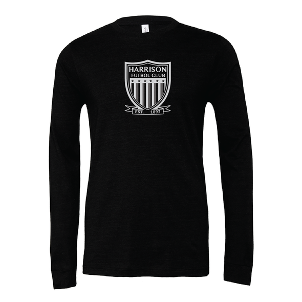 Harrison FC (Logo) Bella + Canvas Long Sleeve Triblend T-Shirt Heather Black