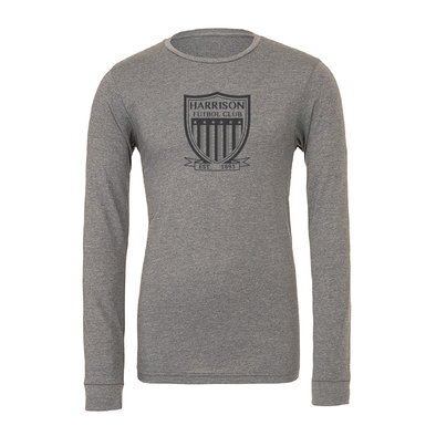 Harrison FC (Logo) Bella + Canvas Long Sleeve Triblend T-Shirt Grey