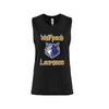 Wolfpack Lacrosse SUPPORTERS Next Level Ladies Muscle Tank Black
