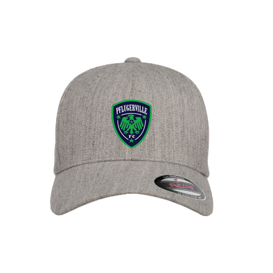 Pflugerville FC Flexfit Wool Blend Fitted Cap Heather Grey