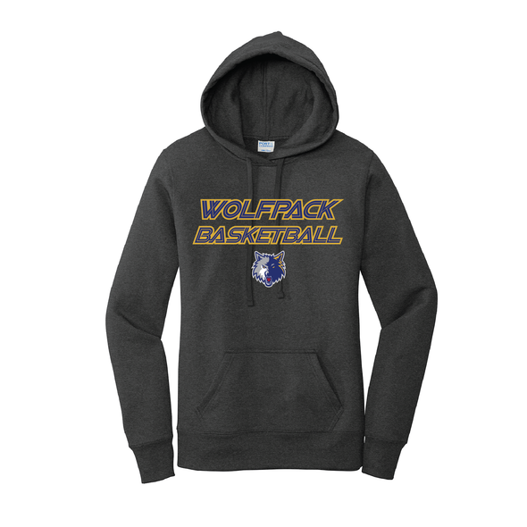 Wolfpack Basketball FAN Port & Company Ladies Hoodie Dark Grey