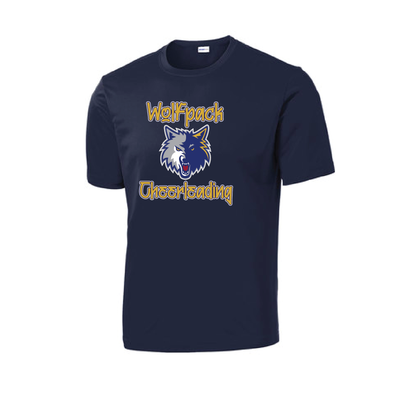 Wolfpack Cheerleading SUPPORTERS Sport-Tek DriFit Shirt Navy