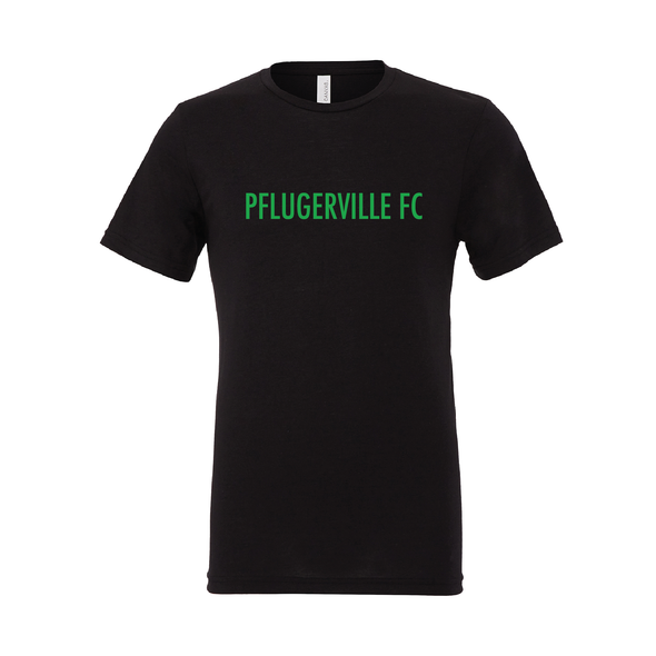 Pflugerville FC (Club Name) Bella + Canvas Short Sleeve Triblend T-Shirt Black