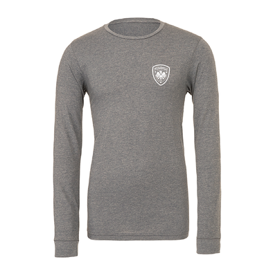 Pflugerville FC FAN (Patch) Bella + Canvas Long Sleeve Triblend T-Shirt Grey