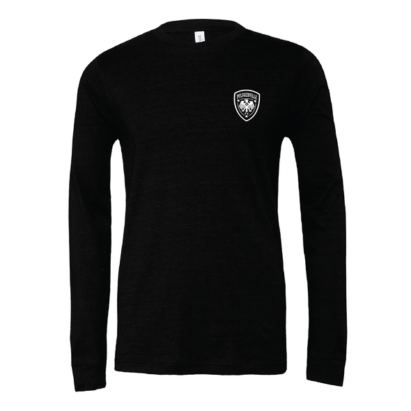 Pflugerville FC FAN (Patch) Bella + Canvas Long Sleeve Triblend T-Shirt Black