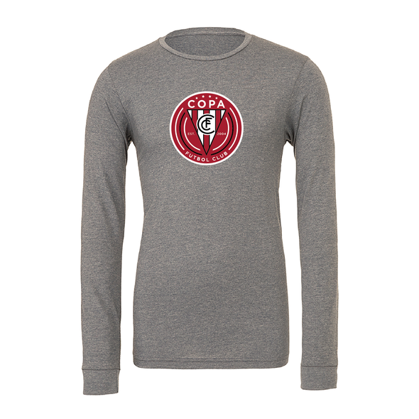 FC Copa (Logo) Bella + Canvas Long Sleeve Triblend T-Shirt Grey