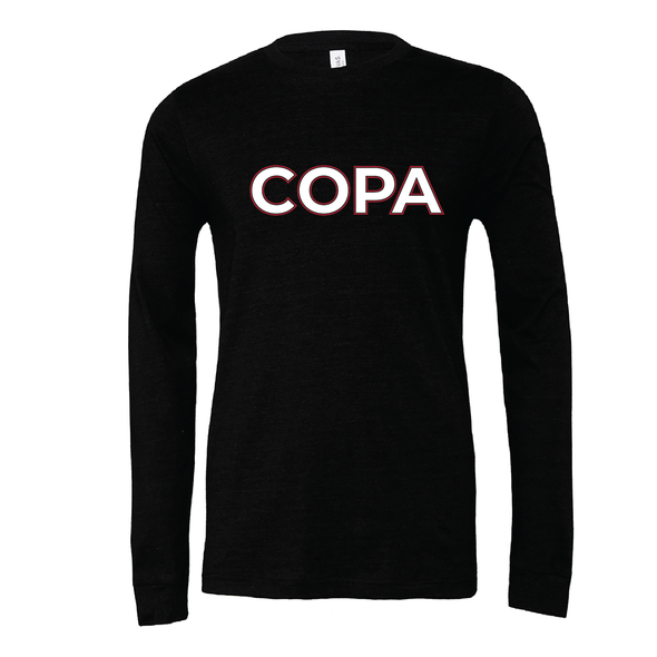 FC Copa (Club Name) Bella + Canvas Long Sleeve Triblend T-Shirt Heather Black