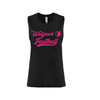 Wolfpack Football AUTHENTICS Next Level Ladies Muscle Tank Black