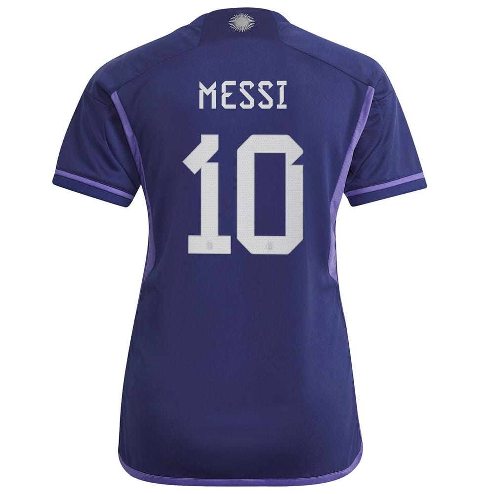 Women's Replica Messi adidas Argentina Away Jersey 2022 IC9618