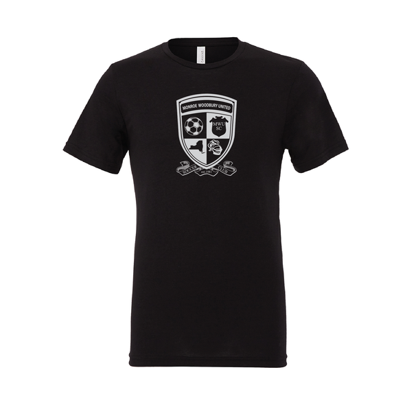 Monroe Woodbury (Logo) Bella + Canvas Short Sleeve Triblend T-Shirt Solid Black