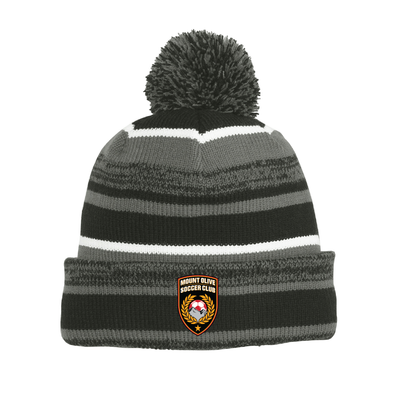 Mount Olive Travel New Era Sideline Bobble Beanie Black