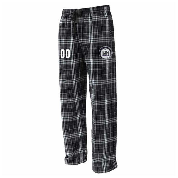 NJ14 FAN Flannel Plaid Pajama Pant Black/White