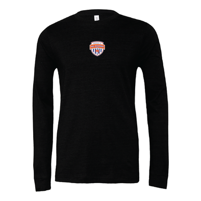 Parsippany SC Academy Seniors (Patch) Bella + Canvas Long Sleeve Triblend T-Shirt Heather Black