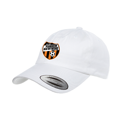 Plainview Old Bethpage Yupoong Cotton Twill Dad Cap White