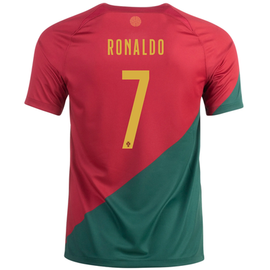 Men's Replica Nike Ronaldo Portugal Home Jersey 2022