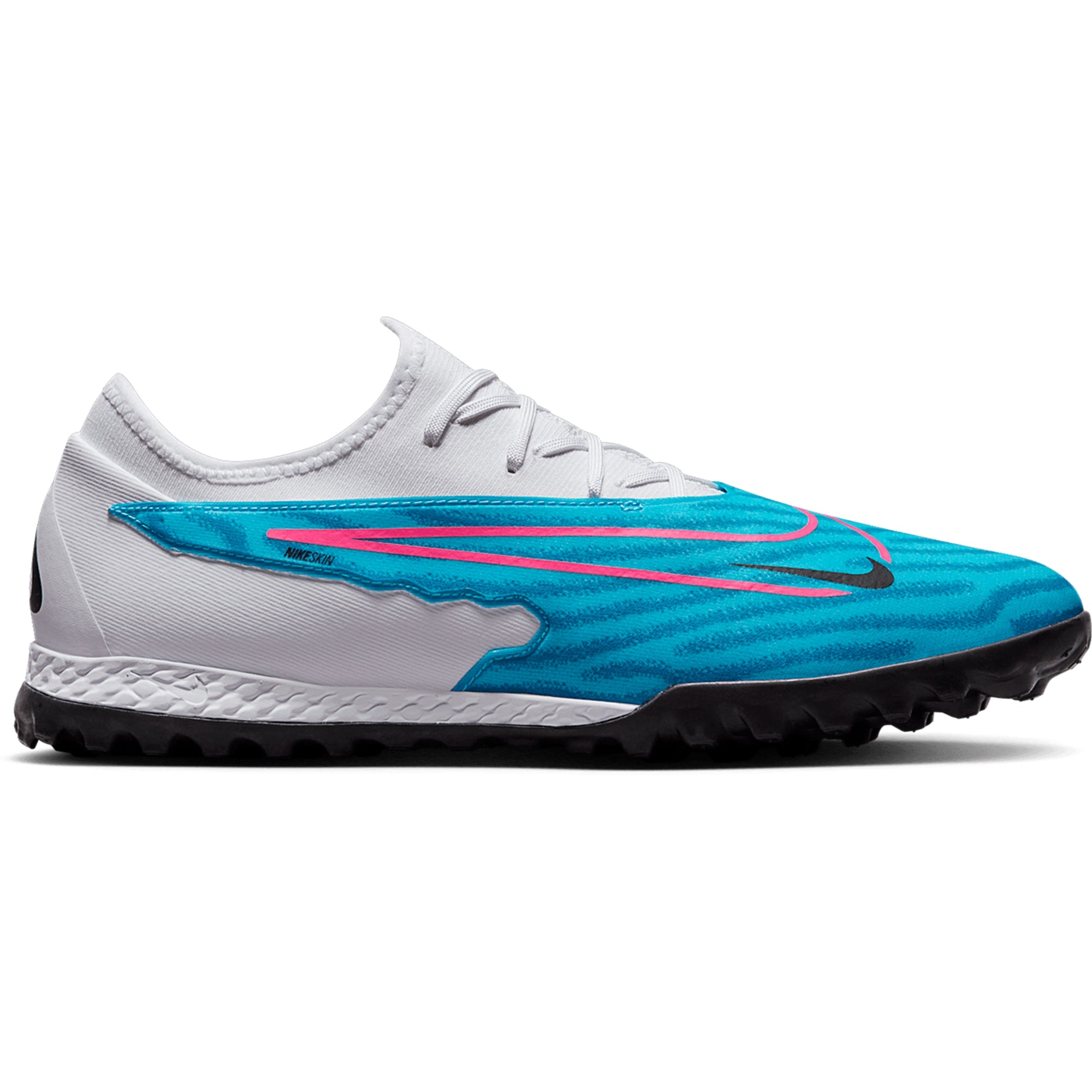 Nike React Phantom GX Pro TF Turf Soccer Cleats - Blue/Pink/White 