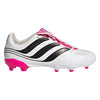 adidas Predator Precision.3 FG Junior Firm Ground Soccer Cleats - White/Core Black/Team Shock Pink