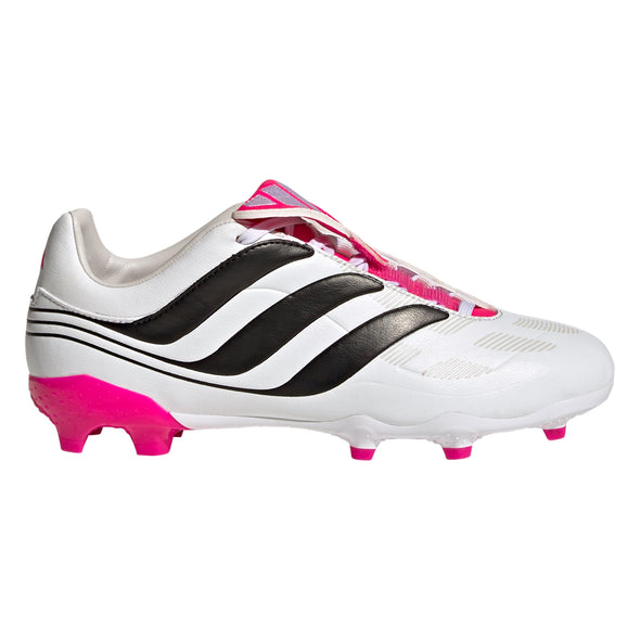 adidas Predator Precision.3 FG Junior Firm Ground Soccer Cleats - White/Core Black/Team Shock Pink