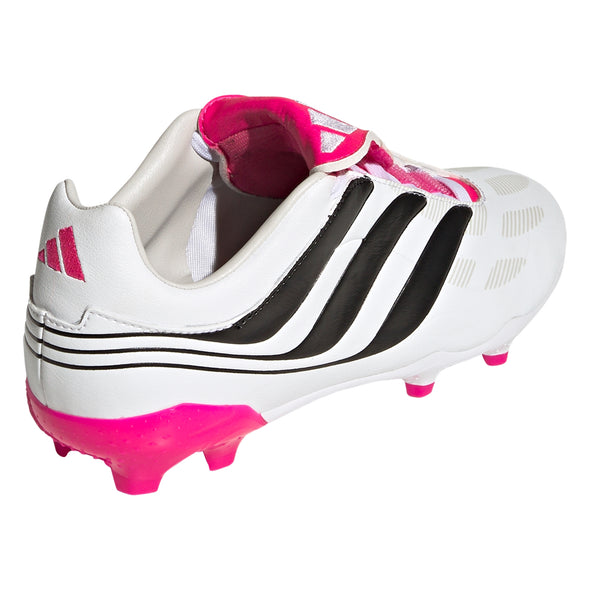 adidas Predator Precision.3 FG Junior Firm Ground Soccer Cleats - White/Core Black/Team Shock Pink