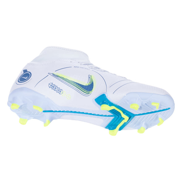 Nike Mercurial Superfly 8 Academy FG/MG Soccer Cleat - Grey/Blackened Blue/Light Marine/Laser Blue/Volt