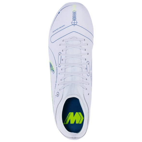 Nike Mercurial Superfly 8 Academy FG/MG Soccer Cleat - Grey/Blackened Blue/Light Marine/Laser Blue/Volt