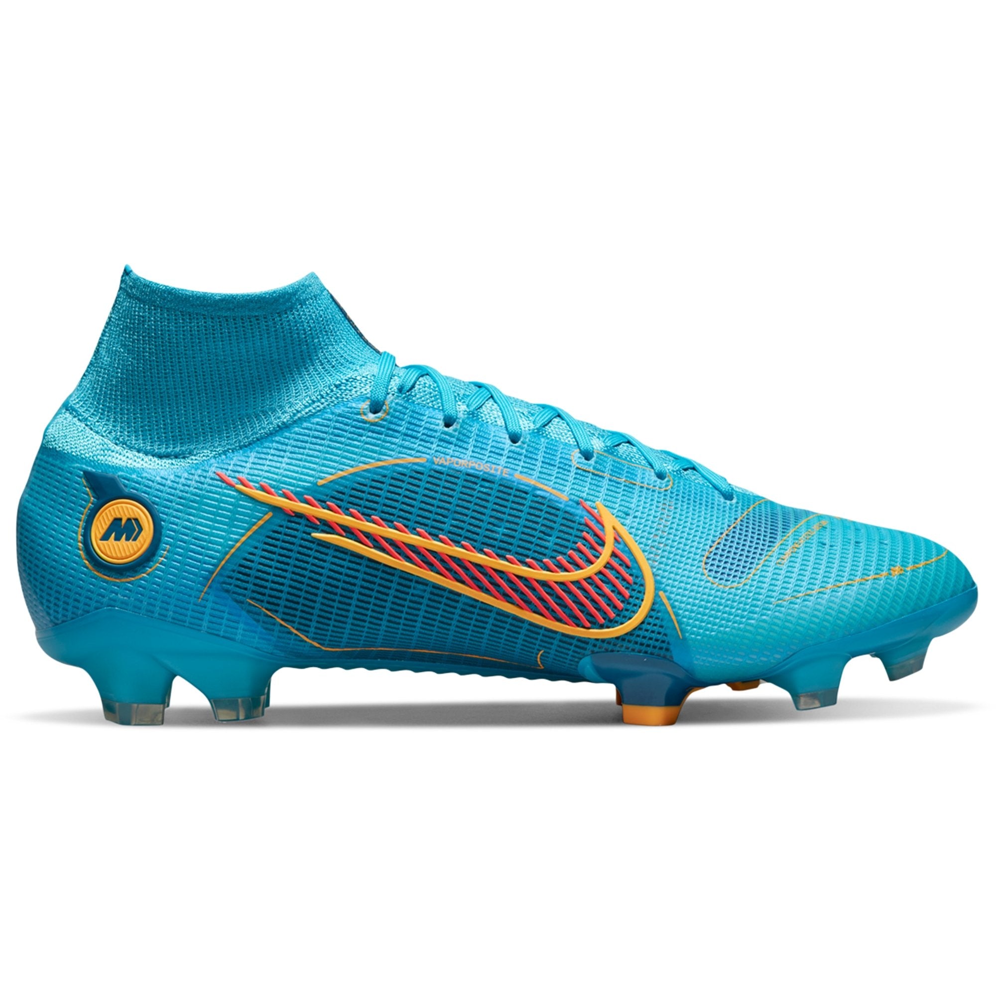 Nike Mercurial Superfly 8 FG Firm Ground Soccer Cleat - Chlorine Blue/Laser Orange/Marina/Bright Crimson DJ2839-484 Soccer Zone USA
