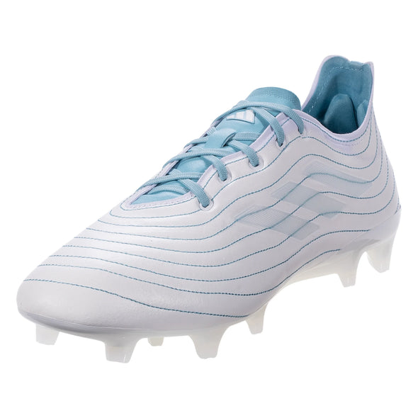 adidas Copa Pure.1 FG Parley Firm Ground Soccer Cleats Cloud White / Grey Two / Preloved Blue hi