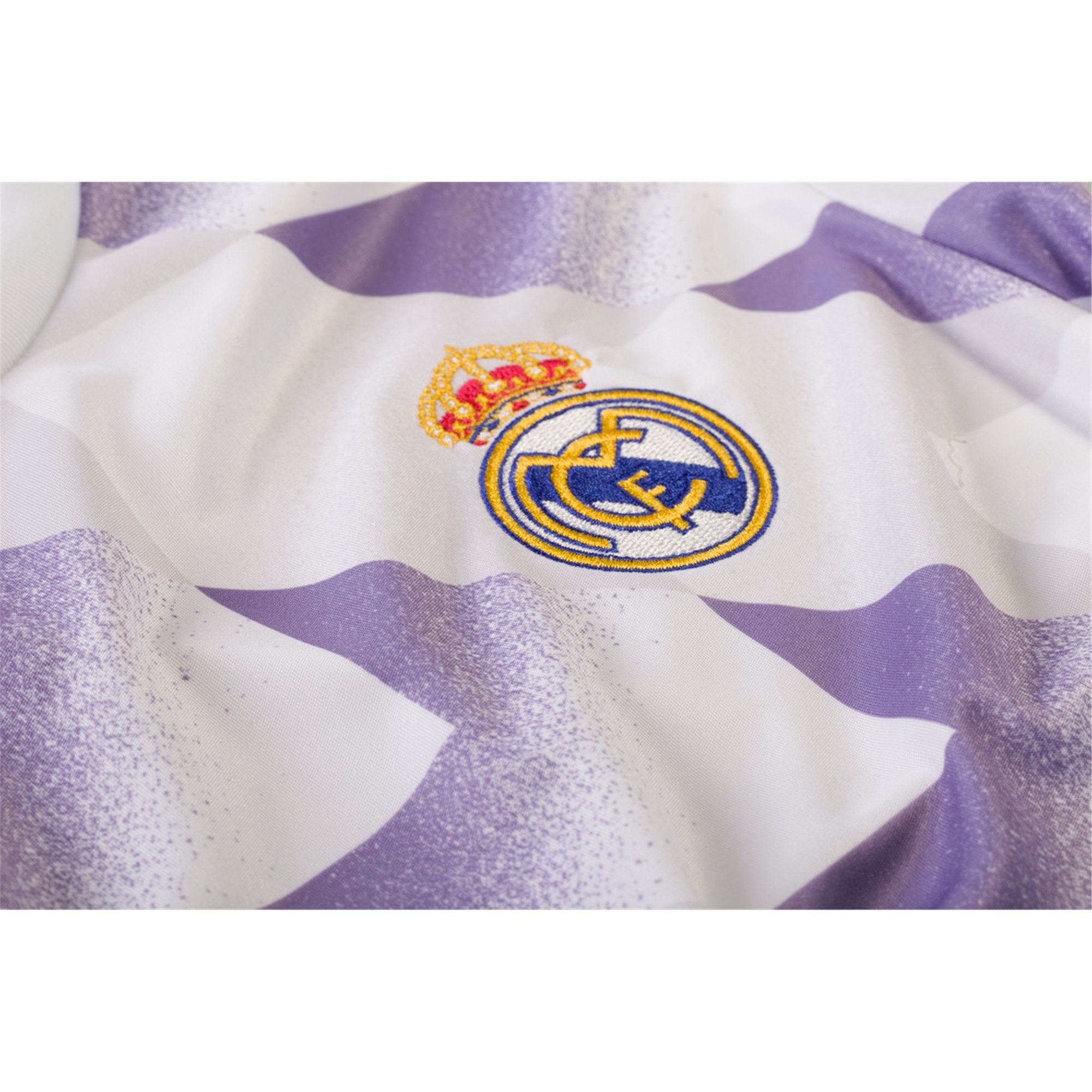 Adidas Real Madrid Pre-Match Jersey - White/Grey/Lilac - Size S