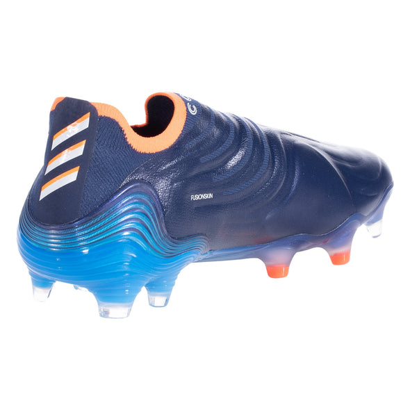adidas Copa Sense+ FG Firm Ground Soccer Cleat Team Navy Blue/White/Blue Rush