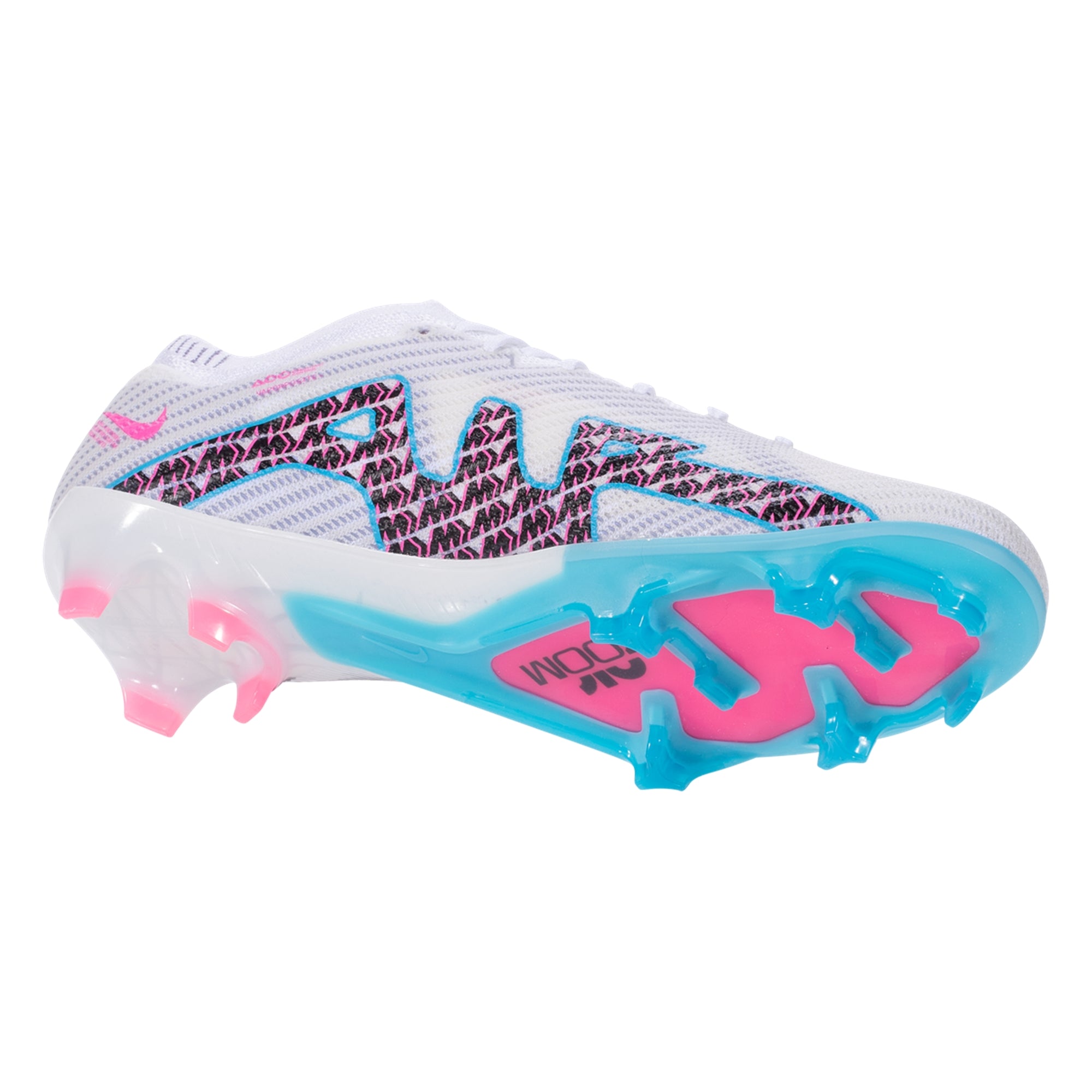 Nike Zoom Mercurial Vapor 15 Elite Iron-Nop Football Shoes (SG) Pro Player  White Bright Blue Hot Pink 